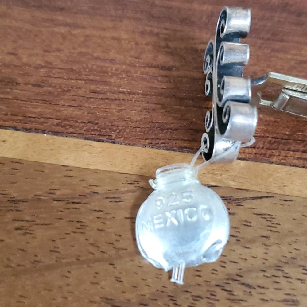 Vintage Silver Cuff Links from Mexico